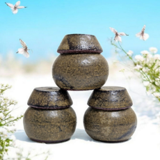 예조 꼬마옹기 1호3개세트 도자기 소금통 소금단지 옹기도자기 이천도자기 옹기항아리 장독 미니항아리 테라리움키트 미니도자기 현관소금단지 소금단지항아리 미니옹기 정원꾸미기 한국전통선물, 1개