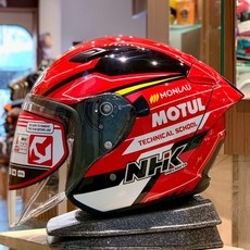 『新兄弟帽店』NHK S1GP PRO 摩特聯名款高透氣台灣版型3/4罩安全帽，舒適透氣不夾頭, 1個