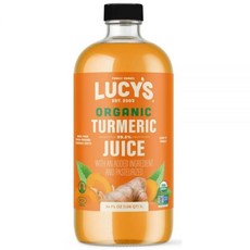Lucy's 가족 소유 - FIJI 유기농 99% 순수 강황 주스 963.9g(34온스) 유리병 (프레쉬 프레스로 제작), Lucy's 가족 소유 - FIJI TURMERIC 유, 946ml, 1개