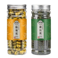 통조림 국화차 항저우 국화 백국화차 건강차 공식 플래그십 스토어 정품, 국화40g+민들레50g(2캔), 1개, 1개