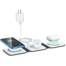 무선 충전기 3 in 1 RTOPS 마그네틱 여행 충전소 멀티플 디바이스 GaN 1 충전소 iPhone16/15/14/13/Pro/Max iWatch AirPods4/