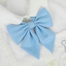 學生制服領結 羽根設計 斜角造型 純色系 紺色 赤色 日系風格 水手服配件 領花裝飾 校園穿搭+HT-湖藍色+均碼