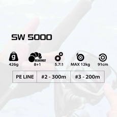 LUREER RONIN ROVA SW 海水專用紡車捲線器, SW5000型