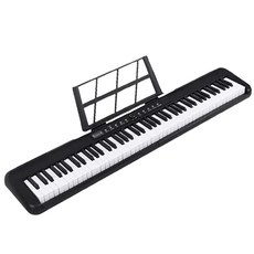 88鍵力度觸鍵鋼琴 藍芽MIDI亮燈跟彈版, 黑色, 1個, 88鍵【充電版】/力度鍵