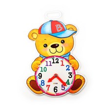 째깍째깍 곰돌이 시계놀이-시계교구 학습완구, 1개