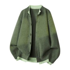 仿羊毛衣針織毛衣男女款休閒保暖內搭上衣長袖重磅圓領加厚韓版套頭寬鬆防風防寒彈性柔軟親膚針織上衣, L建議體重60-70公斤, 綠色