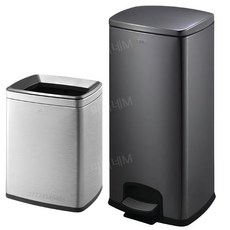 음료 버리는 통 쓰레기통 스텐 퇴수기 상업용 대형 물, 20L 블랙골드 (오픈형)
