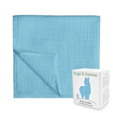 Hugs & llamas | 100% 유기농 면 모슬린 포대기 담요 유니 매우 부드러움 신생아 및 유아를 위한 세탁기 세탁 가능 119.4 x 119.4cm47 47인치 블러싱, 열대 간식