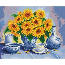 텐텐 골드블루 캔버스 보석십자수 40x50 1(개)단일상품, 본상품