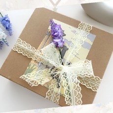 레이스 리본 자수 원단 망사 끈 수공예 재료 선물 포장 장식 핸드메이드 공예, 1개, GS레이스 리본 아이보리