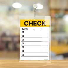 CHECK1 걸이형 아크릴 메모보드 알림 게시판 210x300mm 화이트판, 상세페이지 참조