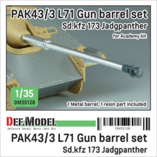 DM35128 1/35 WWII German Jagdpanther Pak 43/3 L71 Gun for Academy, 1개