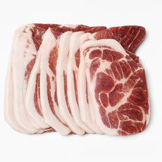 대용량 왕목살(목전지) 2kg 슬라이스/통원육, 대용량 왕목살(목전지) 슬라이스(9mm) 2kg, 1개