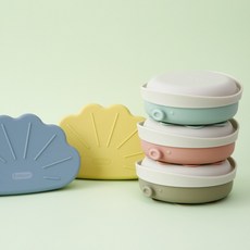 에디슨 실리콘 조개 문어 흡착 플레이트 뚜껑세트, 문어(블루), 1개