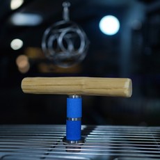 鸚鵡T型站桿 小鳥站架 實木解悶 磨爪定點 拉屎神器, 1個, T型道木彩珠站桿(蘭色)