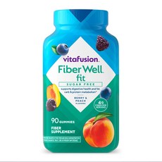 비타퓨전 파이버 웰 핏 베리 & 피치 구미, 1개