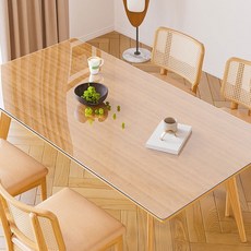 호밍사이 다기능 PVC 테이블 매트 유리대용 식탁 책상 식탁보, 1개, 700 x 1200 x 1mm, 투명 1개, 700 x 1200 x 1mm, 투명