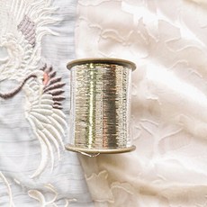 桃園出貨-金銀綫金絲綫扁金絲綫空心亮絲彩綫金綫銀手工編織編織diy手工, 銀絲線      寬約0.3mm, 1個