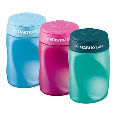 STABILO 德國 思筆樂 EASYsharpener 人體工學多功能削筆磨蕊器 顏色隨機 左右手可選, 左手/顏色隨機, 1個