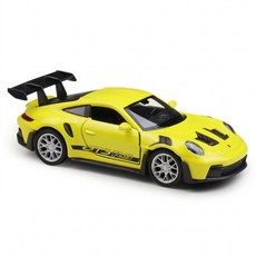 1:36 Porsche 911 GT3 RS 模型車 保時捷992 跑車 1/36 道路版賽車 Manthey, 黃色, 1個
