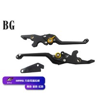 MARS 六段可調拉桿 新勁戰六代 ABS版 黑色金色紅色, 黑色, 1個