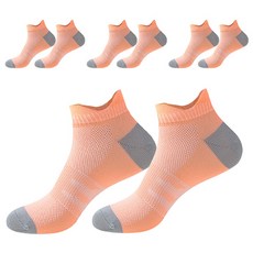 남녀공용 스포츠 쿠션 양말 미끄럼방지 흡습속건 발목삭스 러닝 헬스 4종세트, 1세트, 01 남성 핑크