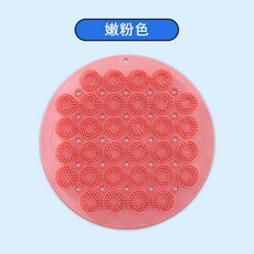 矽膠搓背刷 吸盤搓腳刷 懶人沐浴搓背神器, 圓形矽膠搓背墊-粉嫩色(環保無味,30x30cm兩件裝, 1個