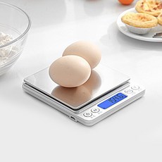 電子秤 3KG 不鏽鋼咖啡電子秤 廚房料理秤 迷你數位秤, 1個, 充電款（3kg）