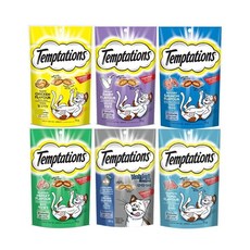 스마트리빙 [꼼냥] 고양이 간식 템테이션 6종 콤보 세트 스낵, 닭고기+해산물+우유+연어+참치+헤어볼, 1개