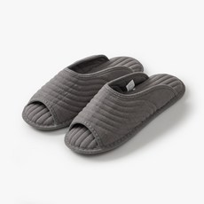 JAJU 자주 퀼팅 워셔블 오픈토 거실화_L_차콜 867686