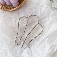 M型金屬盤髮插梳 法式編髮簡約氣質髮飾