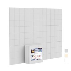 AutoGo 문소음방지 접착형 흡음판 방음판 흡음재 벽방음보드50cm x 50cm 8장, 구궁격그레이