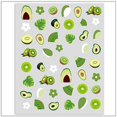 클래식네일 아보카도 네일스티커 젤네일아트재료, 1개, 스티커 (034)