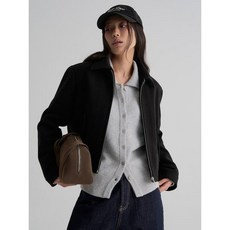 8 seconds 스탠 칼라 집업 자켓 재킷 - 블랙 254931