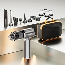 SZUK 새로운 미니 자동차 진공 청소기 165000Pa 무선 진공 청소기 자동차에 대 한 강력한 흡입 휴대용 휴대용, Sliver 4hapa bag, UK