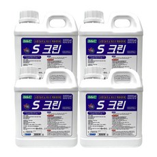 에스크린 소변기 요석 하수구 백화세척제, 1L, 4개