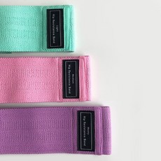 베라프 요가 필라테스 헬스 홈트 힙밴드 1-3단계 (세트) Y034, 힙밴드 세트(핑크_그린_보라), 1개