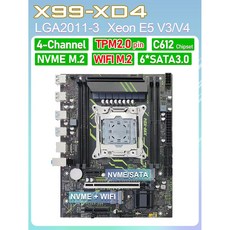 엑스99 XD4 키트 V3 E5 XEON 2690 RAM 2011 프로세서 TPM V4 2680 마더보드 완전 콤보 X99 DDR4, E5 2696V4 C, no RAM