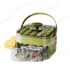 WANDU 미니제빙기 원룸제빙기 1인용제빙기 아이스커피 소형제빙기 급속제빙기 가정용 PP소재, 그린, 1단(25칸)