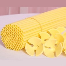 파리스 풍선 컬러 컵스틱 세트, 100개, 옐로우