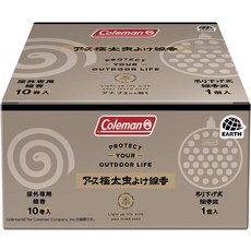 콜맨 어스 엑스트라 씩 인서트 벌레 퇴치 향 [10개입] 걸이형 받침대 포함 캠핑 야외 사용 가능 아부 부유에도 효과적, 단일구성