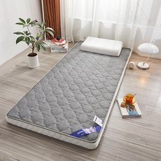 기숙사 생활에 적합한 하드 매트리스 싱글 1인용 수면 밀도 패드 추천, 1cm, 두께 6cm 네잎 클로버 그레이 150x200cm