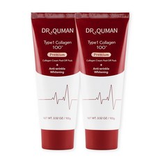 닥터큐먼 프리미엄 TYPE1 콜라겐 크림팩 대용량, 100g, 2개