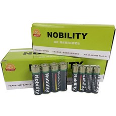 Nobility 環保碳鋅電池 (4入) 3號電池 4號電池 AA電池 AAA電池 乾電池, 4個裝, 1套