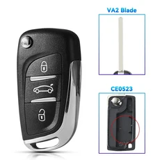 KEYYOU 1PCS Citroen C2 C4 C5 Berlingo Xsara Picasso For Peugeot 306 407 807 파트너 VA2/HU83 CE0523, 02 3 BT VA2 CE0523