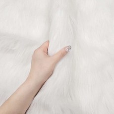 絨毛拍攝背景布, 1個, 長毛款-白色