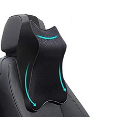 Car Seat Headrest Neck Support Cushion Pillow 100% Pure Memory Foam Pillow Breathable Removable