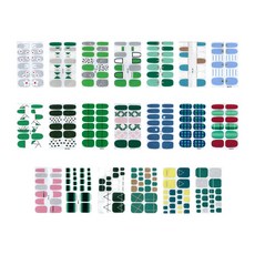 ORCHID MOON 美甲貼 20款, 凝膠指甲稻田貼紙 SET 7, 1套