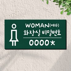 108스튜디오 화장실 비밀번호 안내판 표지판 23x11cm, 06-tt-딥포레스트