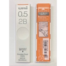 uni三菱 0.5自動鉛筆芯 40入筆心，三菱鉛筆芯UL-S-0.5-40，抗汙強韌, 1個, 4B